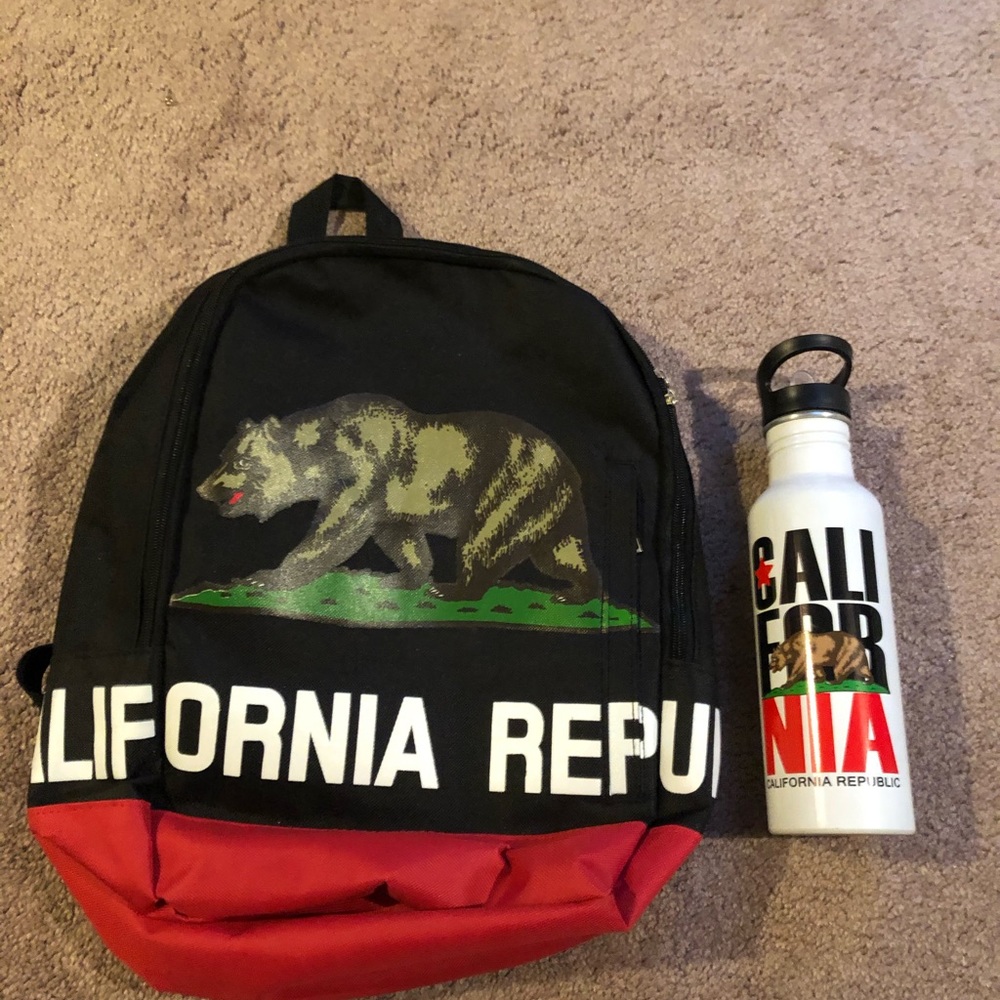 Backpack and water bottle set